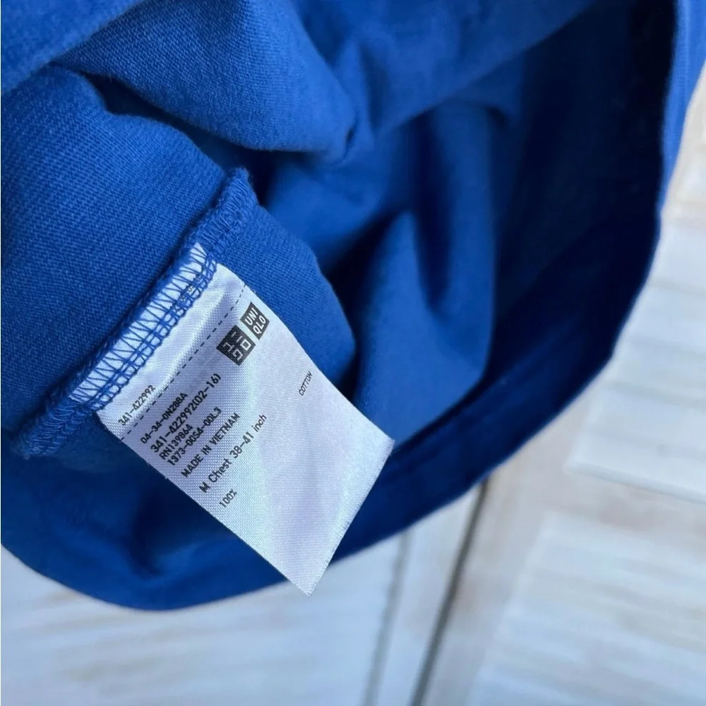 Uniqlo U x Lemaire Blue Cotton Crewneck T Shirt Size M - Picture 3 of 4